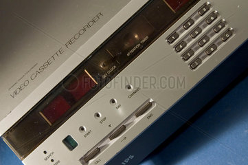 Detail of a Philips V2000 video recorder  c 1980.