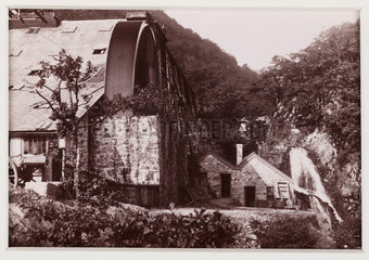 'Dolgelley. Rhaidr Mawddach and Gold Mine'  c 1880.