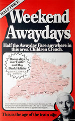 'Weekend Awaydays’  BR(CAS) poster  1982.