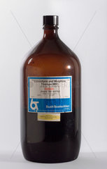Two litre bottle of Chloroform and Morphine tincture B P C  1960-1985.