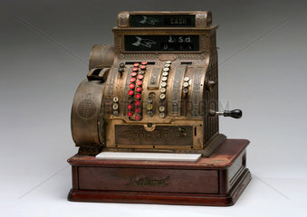 Mechanical cash register  c 1910.