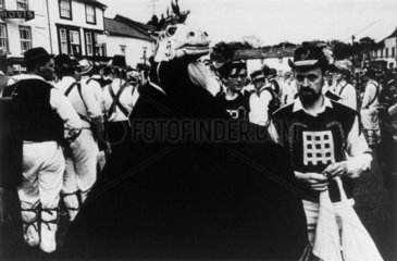 The Thaxted Unicorn and Morris Dancers  1967.