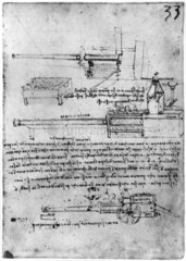 Da Vinci’s design for a steam gun  late 15th century.
