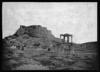 The Acropolis  Athens  from the south east  1851.