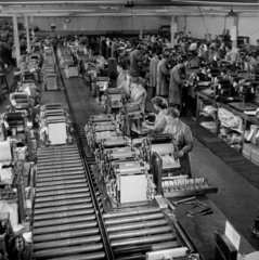 Gestetner duplicator machine assembly line  Tottenham  1957.