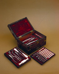 Set of dental instruments  c 1845.