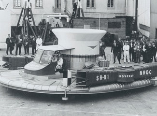 The SR-N1  the world's first hovercraft  making maiden voyage  11 June 1959.