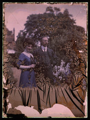 Autochrome taken in the garden of Observatory House  Slough  1911.