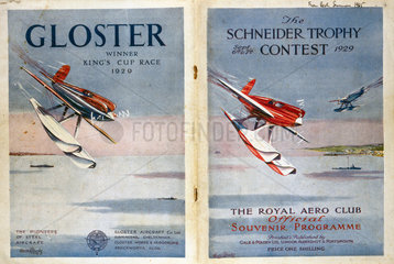 Schneider Trophy contest programme  12 September 1929.