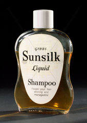 Bottle of Gibbs ‘Sunsilk’ liquid shampoo  c 1955.
