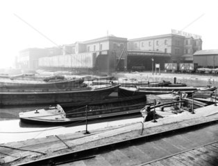 Midland Railway goods shed at Poplar Dock  London  1898.