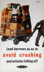 ‘Avoid Crushing'  BR poster  c 1950s.