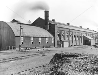 Boiler house at Formby power station  Merseyside  c 1928.