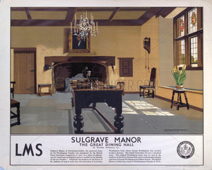 ‘Sulgrave Manor’  LMS poster  1923-1947.