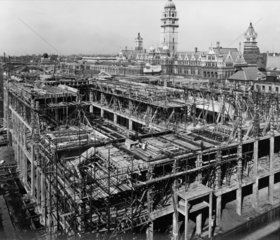 Construction of the East Block  Science Museum  London  14 September 1916.