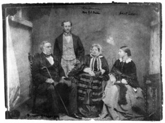 Robert Stephenson  English engineer  and family  c 1850-1859.