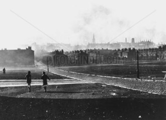 Slums and waste ground in Liverpool  Mersey