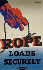'Rope Loads Securely'  BR staff poster  1948-1965.