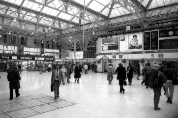 Concourse of Charing Cross station  London  1993.