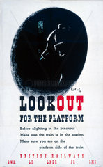 ‘Look Out’  GWR/LNER/LMS/SR/LT poster  1941.
