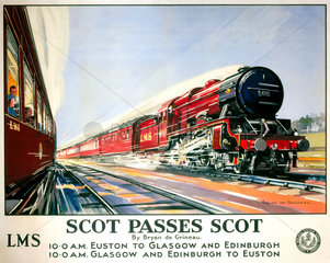 'Scot Passes Scot'  LMS poster  1937.