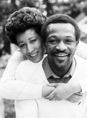 Boxer Maurice Hope and wife Pat  1982.