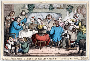 Farmer Giles' Establishment'  Christmas Day 1800.