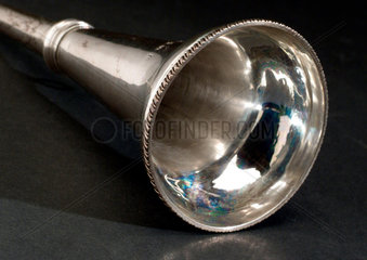 Silver ear trumpet  London  1814.