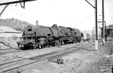Garratt locomotive and freight train  New South Wales  Australia  1970.