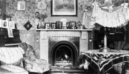 Middle class drawing room  c 1900s.
