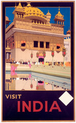 Visit India'  Indian State Railways poster.