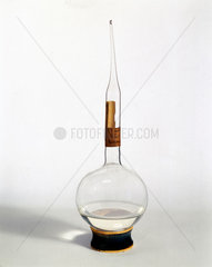 Glass flask used by Louis Pasteur  1860s.