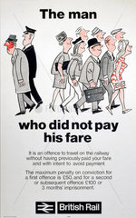 'The man who did not pay his fare'  BR (E) poster  1974.