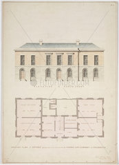 Plans for the Phoenix Gas Company offices at Greenwich  London  1827.