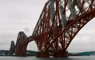 View of the Forth Bridge  January 1997.