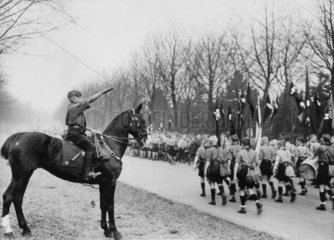 Hitler Youth parade  Hamburg  April 1934.