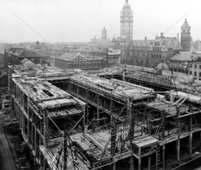 Construction of the East Block  Science Museum  London  22 May 1916.