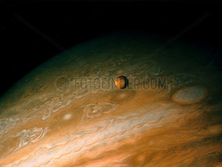 Jupiter and Io  one of its moons  1979.