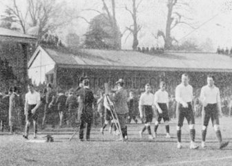 Bioscoping a football match  c 1903.