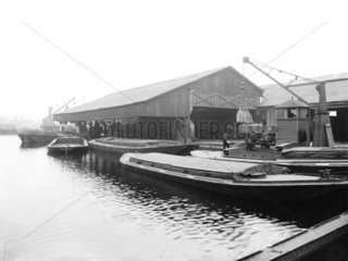 Midland Wharf at Victoria Dock  London  1898.