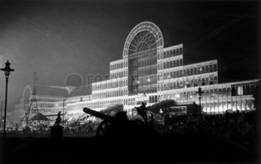 Crystal Palace by night  South London  c 1920s.