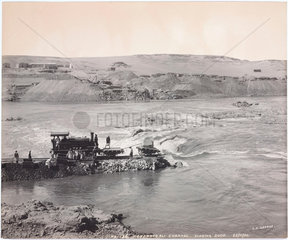 ‘Mohammed Ali channel  closing sudd’  Aswan  Egypt  November 1900.