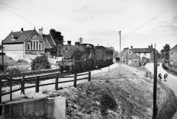 Steam locomotive entering Templecombe  6 Ju