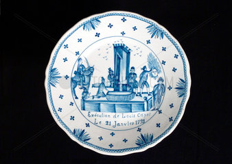 Tin glazed earthenware dish  French  1793-1850.