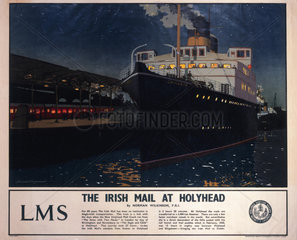 'The Irish Mail at Holyhead'  c 1925.