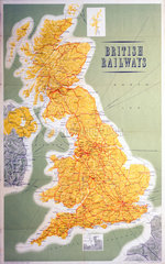 'British Railways - Map of the System'  1962.