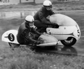 Motorcycle race  Oulton Park  Cheshire  August 1966.