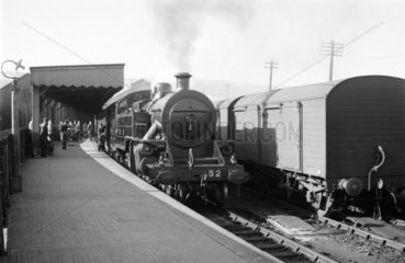 Belfast Express at Londonderry Station  Northern Ireland  1950.
