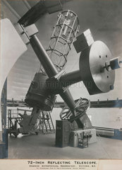 72 inch reflecting telescope  Victoria  British Columbia  Canada  1920.