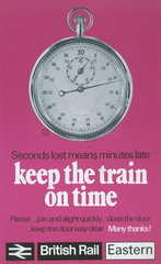 'Keep the Train on Time'  BR poster  1973.